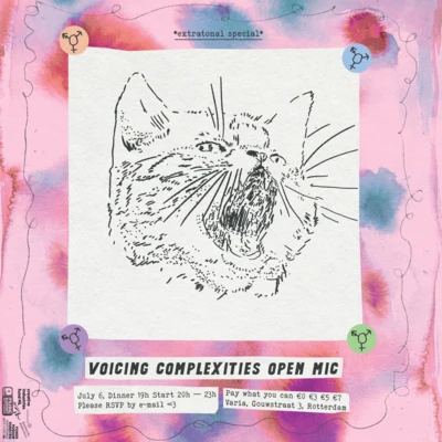 Flyer of the event Extratonal Open Mic #1: Voicing Complexities